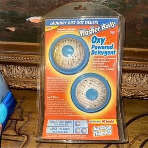 Washer Balls with Oxy Powered Detergent Laundry Balls- Set of 2 RARE HTF NWT